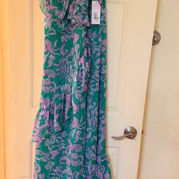 Lilly Pulitzer Rosalyn Ruffle Maxi Dress; size 12 (NWT) - Picture 3 of 4